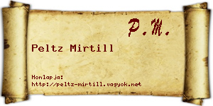 Peltz Mirtill névjegykártya